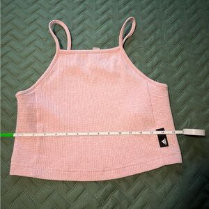 Light pink cropped Adidas tank top